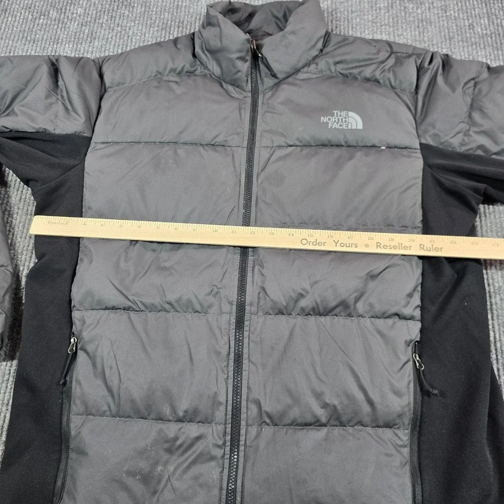 The North Face Jacket Mens XL Gray 550 Down Puffer Full Zip Winter Outdoor